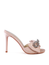 Satin Crystal Bow High Heels - Beige-250 Shoes-RagCompany-Coastal Bloom Boutique, find the trendiest versions of the popular styles and looks Located in Indialantic, FL