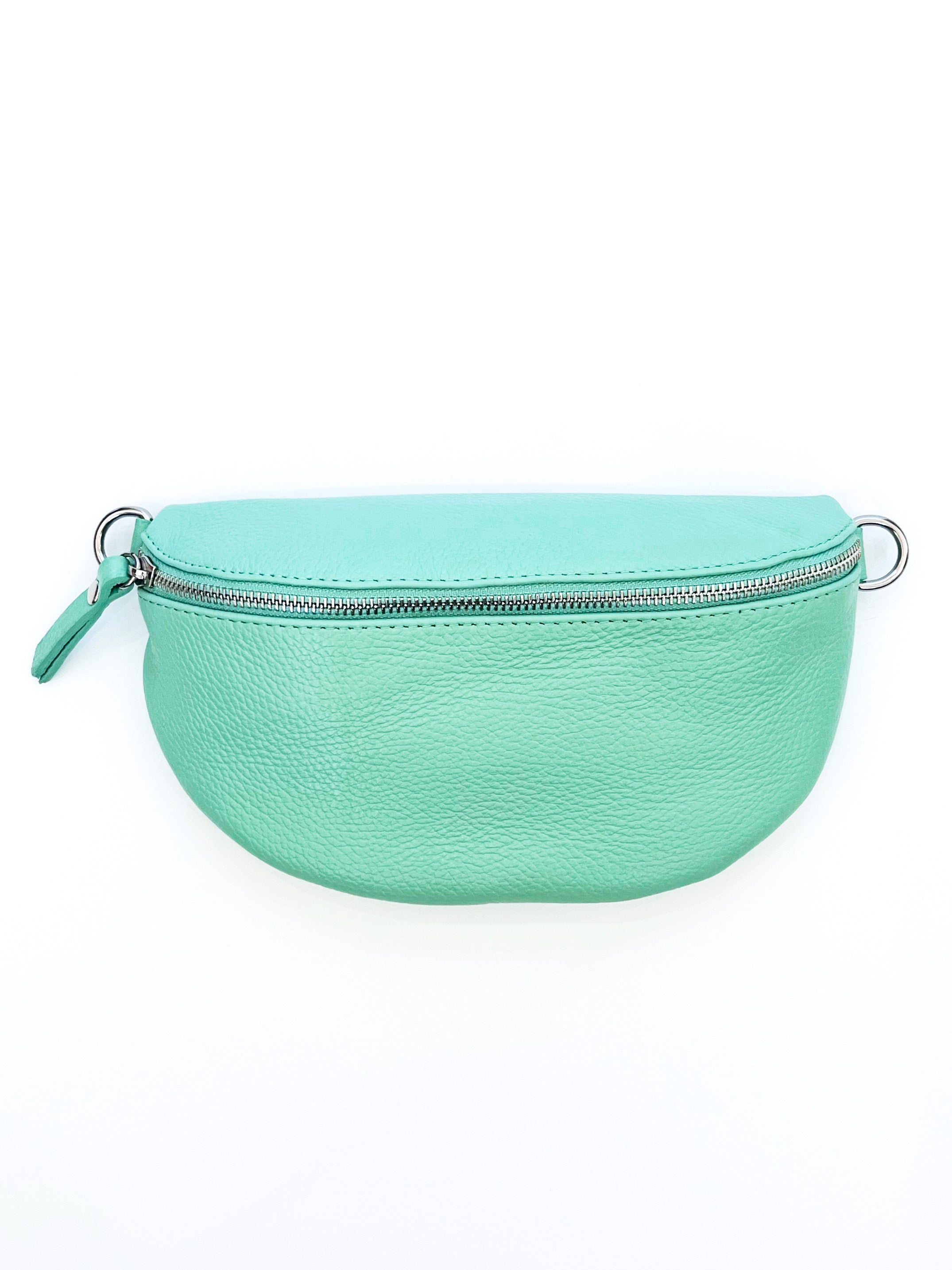 Italian Genuine Leather Bum Bag - Mint-240 Bags-Yolly-Coastal Bloom Boutique, find the trendiest versions of the popular styles and looks Located in Indialantic, FL