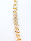 Curved Cuban CZ Necklace - Flat Clasp 10mm-230 Jewelry-NYC-Coastal Bloom Boutique, find the trendiest versions of the popular styles and looks Located in Indialantic, FL
