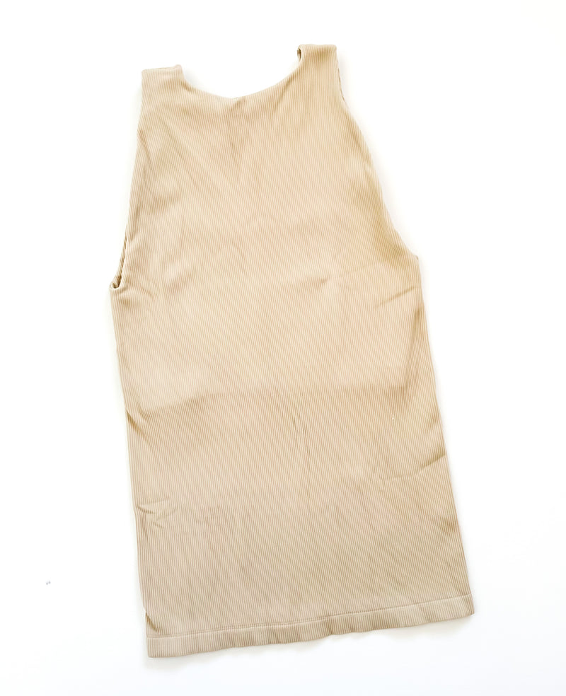 Brazilian Ribbed High Neck Built-In Bra Cami-220 Intimates-VZ Group-Coastal Bloom Boutique, find the trendiest versions of the popular styles and looks Located in Indialantic, FL
