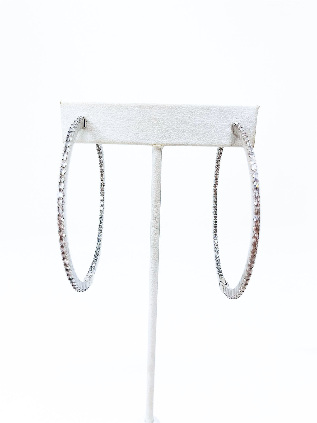 Clear 2.25" Double Vision Hoop Earrings-230 Jewelry-NYC-Coastal Bloom Boutique, find the trendiest versions of the popular styles and looks Located in Indialantic, FL