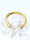 Gold Chunky Elegant Bracelet - Pink-230 Jewelry-GS JEWELRY-Coastal Bloom Boutique, find the trendiest versions of the popular styles and looks Located in Indialantic, FL