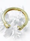 Gold Chunky Elegant Bracelet - Cream-230 Jewelry-NYC/GS JEWELRY-Coastal Bloom Boutique, find the trendiest versions of the popular styles and looks Located in Indialantic, FL