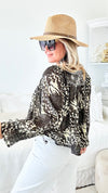 Cotton Safari Cuff Sleeve Crop Top-130 Long Sleeve Tops-Venti6-Coastal Bloom Boutique, find the trendiest versions of the popular styles and looks Located in Indialantic, FL