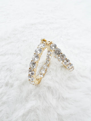 NYC Chunky Double Vision Earrings 1”-230 Jewelry-NYC-Coastal Bloom Boutique, find the trendiest versions of the popular styles and looks Located in Indialantic, FL