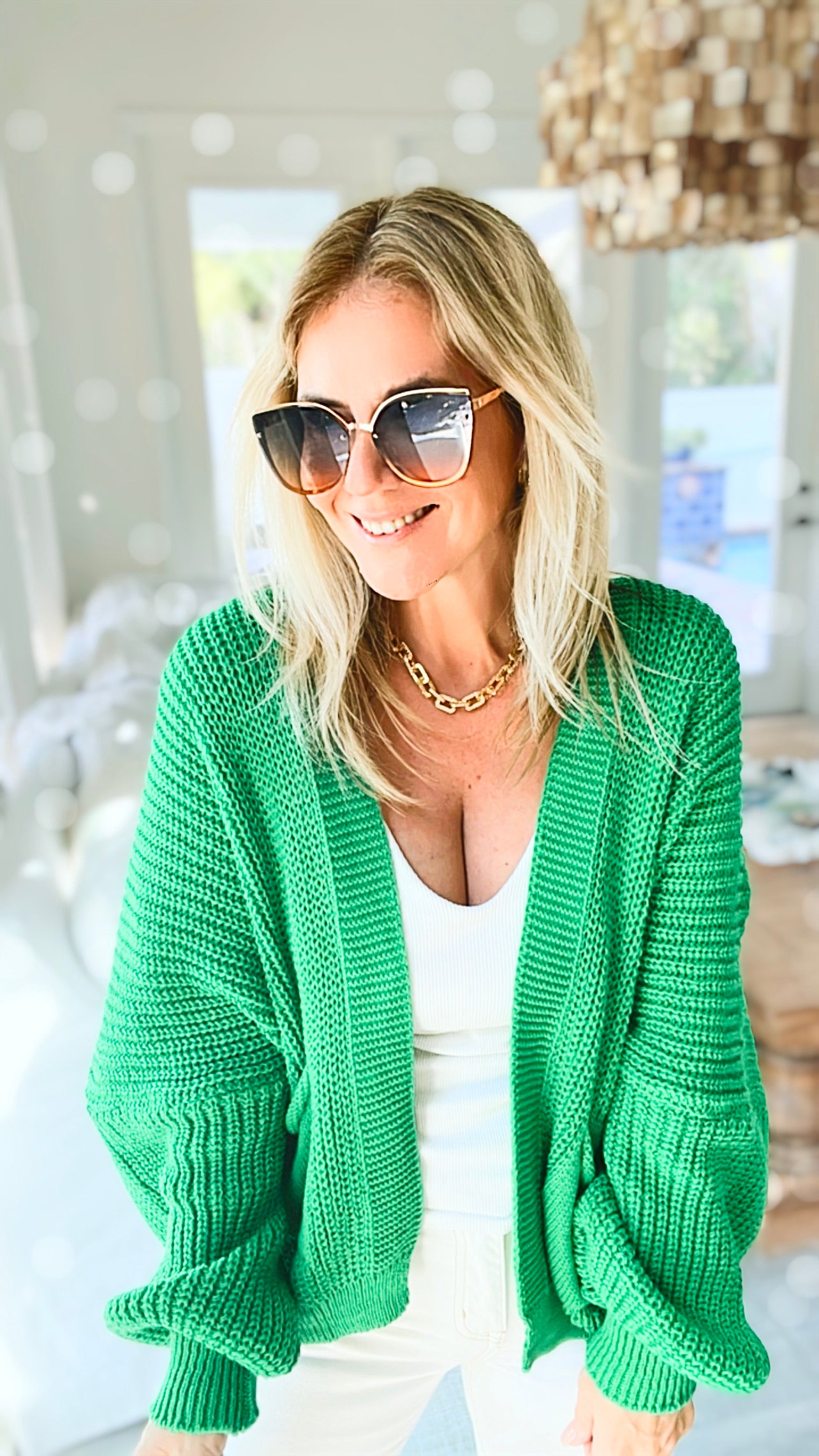 Sugar High Italian Cardigan-Green-150 Cardigans/Layers-Yolly-Coastal Bloom Boutique, find the trendiest versions of the popular styles and looks Located in Indialantic, FL