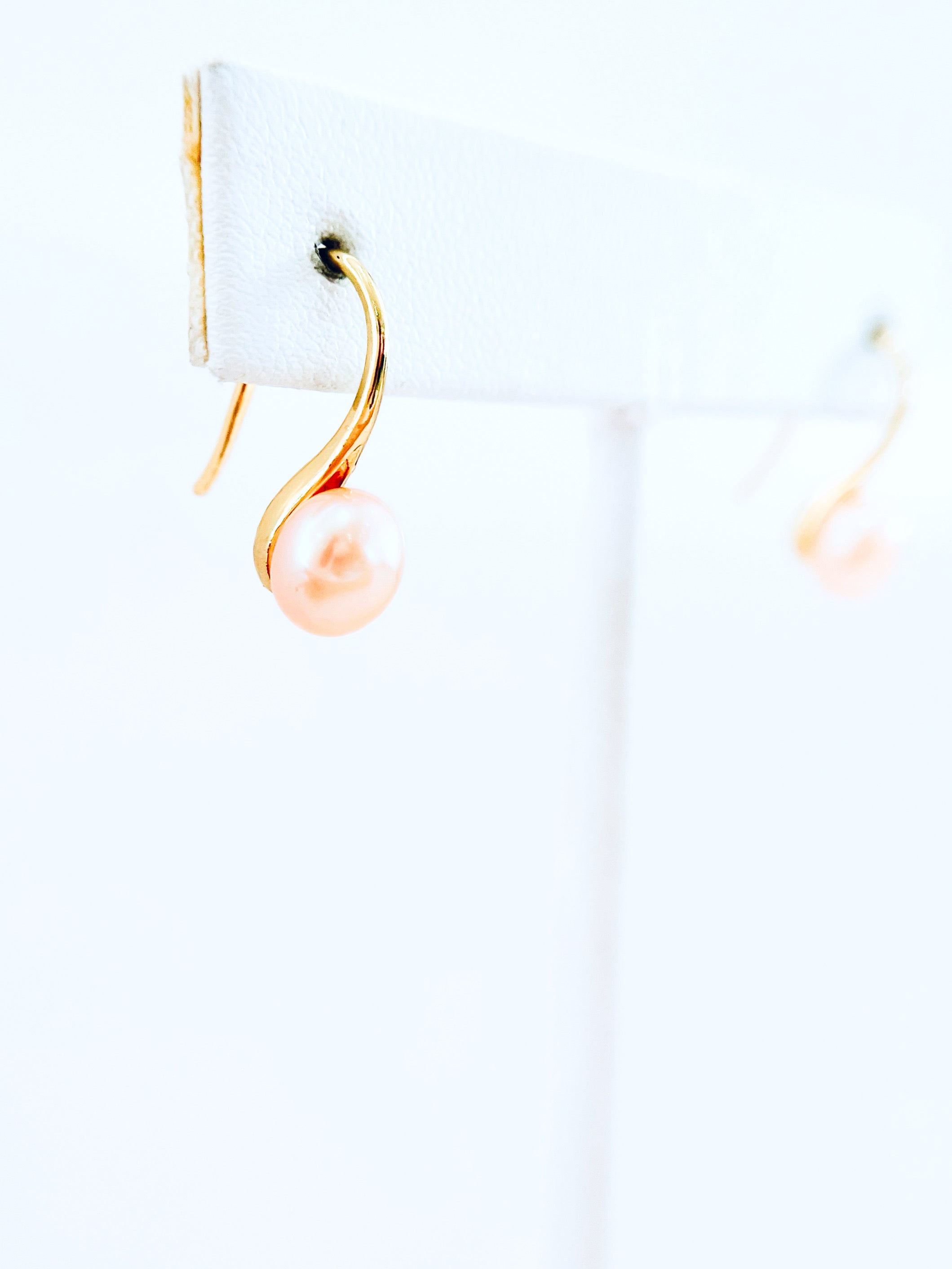 Cultured Pearl Decor Earrings - Cream Pink-230 Jewelry-Darling-Coastal Bloom Boutique, find the trendiest versions of the popular styles and looks Located in Indialantic, FL