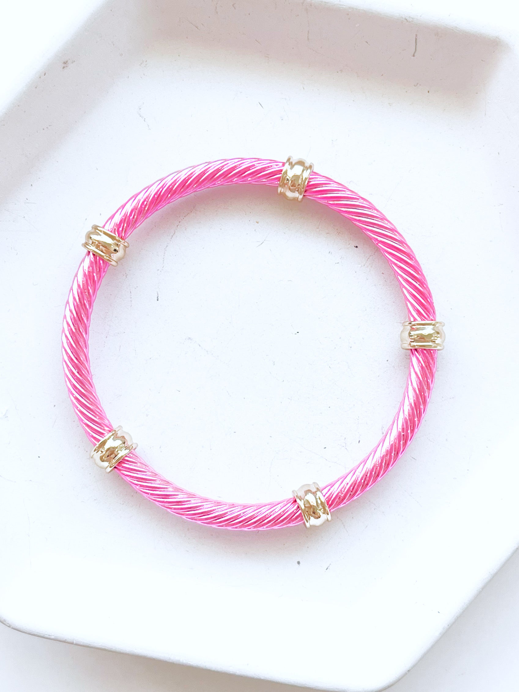 Thin Stretch Bracelet - Pink-230 Jewelry-Wona Trading-Coastal Bloom Boutique, find the trendiest versions of the popular styles and looks Located in Indialantic, FL