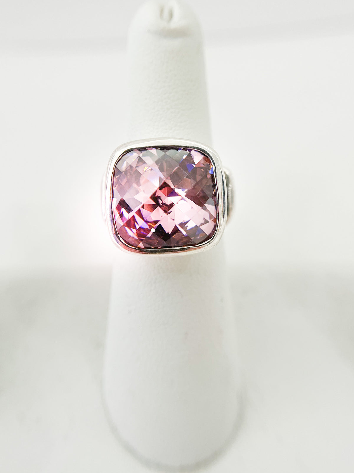 Sterling Silver Pink Elevated Ring-230 Jewelry-Oriental Treasure-Coastal Bloom Boutique, find the trendiest versions of the popular styles and looks Located in Indialantic, FL