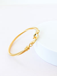 Hook Gold Cable Bracelet-230 Jewelry-Darling-Coastal Bloom Boutique, find the trendiest versions of the popular styles and looks Located in Indialantic, FL