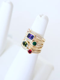 NYC Colorful Treasure Ring - Gold-230 Jewelry-NYC-Coastal Bloom Boutique, find the trendiest versions of the popular styles and looks Located in Indialantic, FL