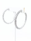 CZ Micropaved Hoop Earrings-230 Jewelry-NYW-Coastal Bloom Boutique, find the trendiest versions of the popular styles and looks Located in Indialantic, FL