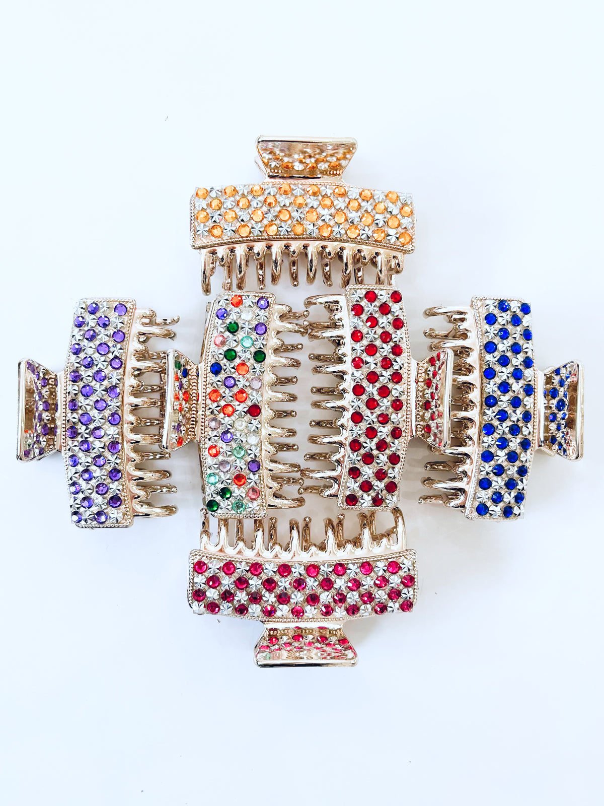 Cz Hair Clip - Gold-260 Other Accessories-Cap Zone-Coastal Bloom Boutique, find the trendiest versions of the popular styles and looks Located in Indialantic, FL