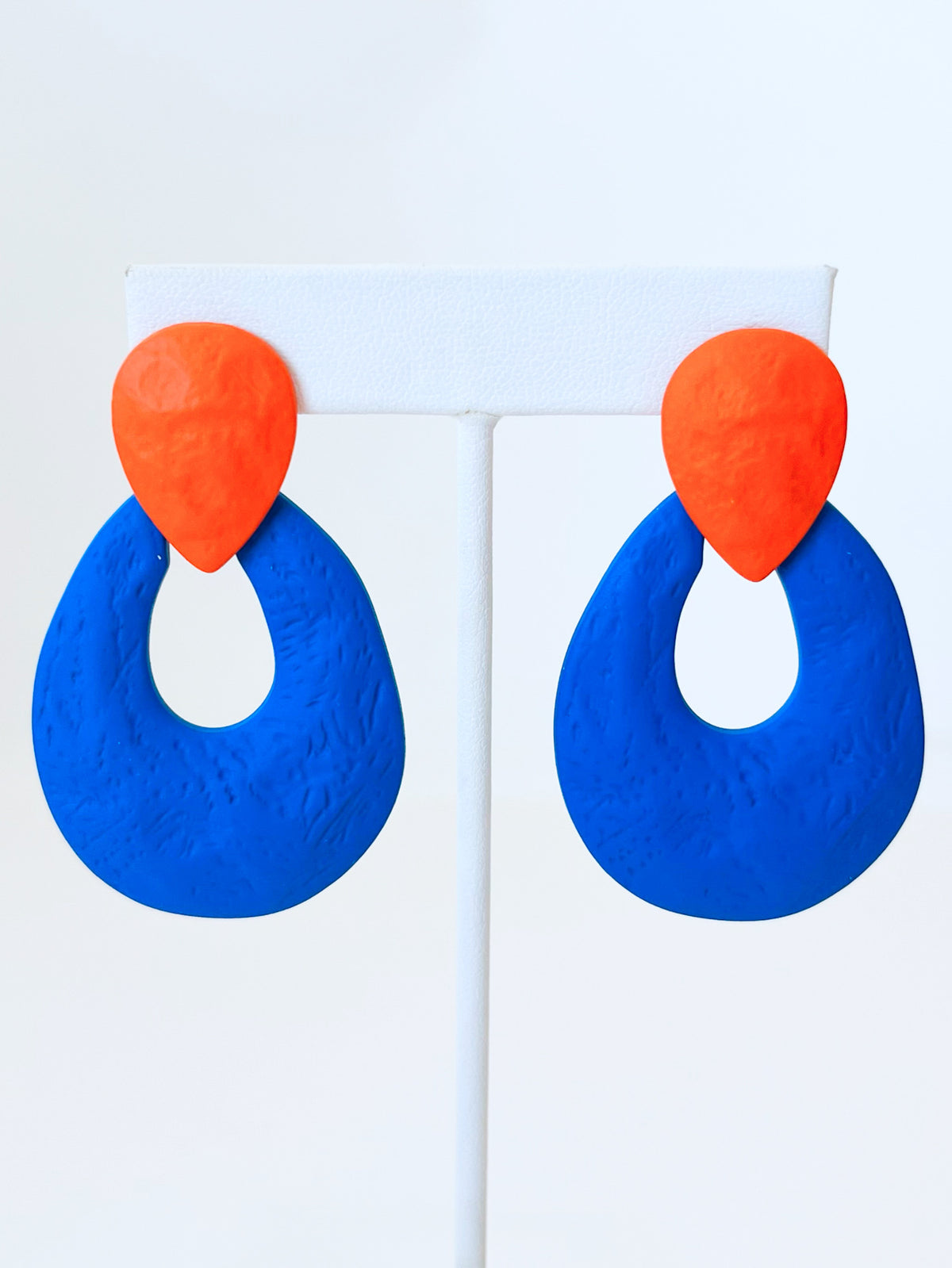 Statement Teardrop Dangle Earrings - Blue-230 Jewelry-Wona Trading-Coastal Bloom Boutique, find the trendiest versions of the popular styles and looks Located in Indialantic, FL