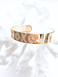 XOXO Cuff Bracelet-230 Jewelry-NYC-Coastal Bloom Boutique, find the trendiest versions of the popular styles and looks Located in Indialantic, FL