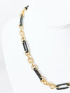Cable Twist Gun Metal & Gold Toggle Necklace-230 Jewelry-NYC-Coastal Bloom Boutique, find the trendiest versions of the popular styles and looks Located in Indialantic, FL