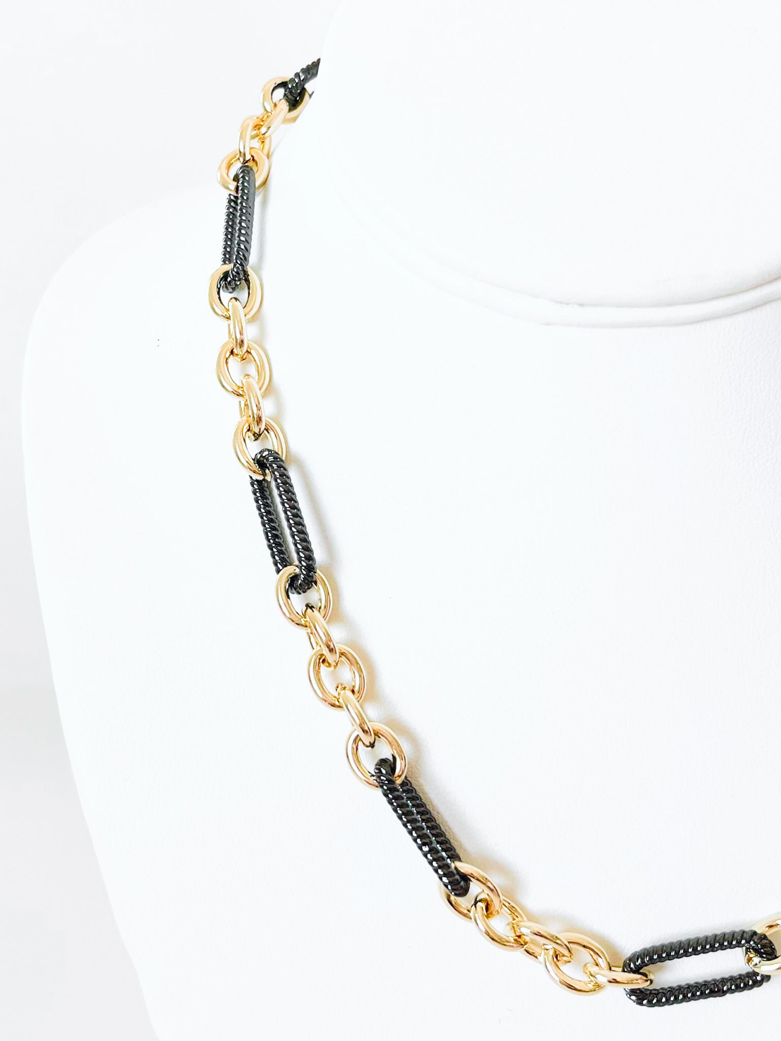 Cable Twist & Gold Toggle Necklace-230 Jewelry-NYC-Coastal Bloom Boutique, find the trendiest versions of the popular styles and looks Located in Indialantic, FL