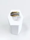 Cable Twist Two Tone Ring-230 Jewelry-Golden Stella-Coastal Bloom Boutique, find the trendiest versions of the popular styles and looks Located in Indialantic, FL