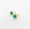 Jade & Gold Halo Stud Earring-230 Jewelry-NYC-Coastal Bloom Boutique, find the trendiest versions of the popular styles and looks Located in Indialantic, FL