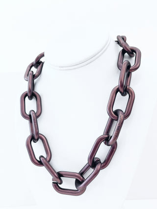 Chocolate Thickest Chainlink Necklace-230 Jewelry-Coastal Bloom-Coastal Bloom Boutique, find the trendiest versions of the popular styles and looks Located in Indialantic, FL