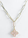 Mother of Pearl Paperclip Necklace-230 Jewelry-NYC-Coastal Bloom Boutique, find the trendiest versions of the popular styles and looks Located in Indialantic, FL