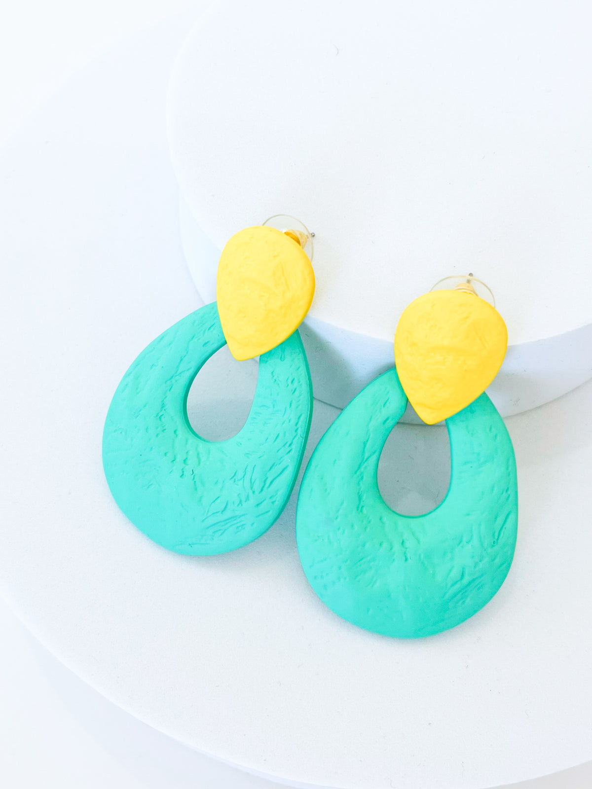 Statement Teardrop Dangle Earrings - Mint-230 Jewelry-Wona Trading-Coastal Bloom Boutique, find the trendiest versions of the popular styles and looks Located in Indialantic, FL