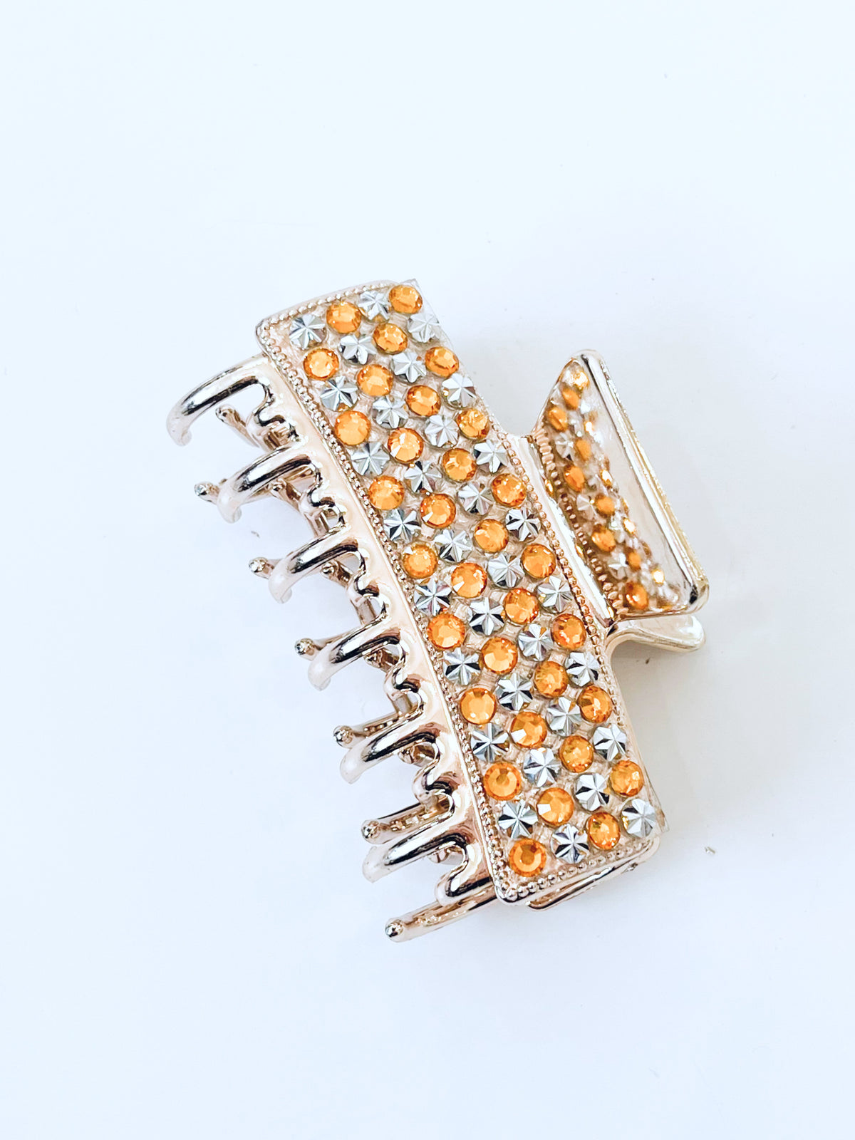 Cz Hair Clip - Gold-260 Other Accessories-Cap Zone-Coastal Bloom Boutique, find the trendiest versions of the popular styles and looks Located in Indialantic, FL