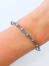 Thin Bamboo Bracelet - Dark Grey-230 Jewelry-Golden Stella-Coastal Bloom Boutique, find the trendiest versions of the popular styles and looks Located in Indialantic, FL