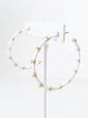 Large Bamboo Hoop Earrings - White-230 Jewelry-Golden Stella-Coastal Bloom Boutique, find the trendiest versions of the popular styles and looks Located in Indialantic, FL