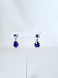 Petite Teardrop Earrings - Sapphire-230 Jewelry-BAG BOUTIQUE-Coastal Bloom Boutique, find the trendiest versions of the popular styles and looks Located in Indialantic, FL