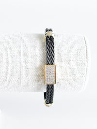 Stainless Steel Twist Gold/Gunmetal Magnetic Bracelet-230 Jewelry-Italian Ice-Coastal Bloom Boutique, find the trendiest versions of the popular styles and looks Located in Indialantic, FL