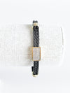 Stainless Steel Twist Gold/Gunmetal Magnetic Bracelet-230 Jewelry-Italian Ice-Coastal Bloom Boutique, find the trendiest versions of the popular styles and looks Located in Indialantic, FL