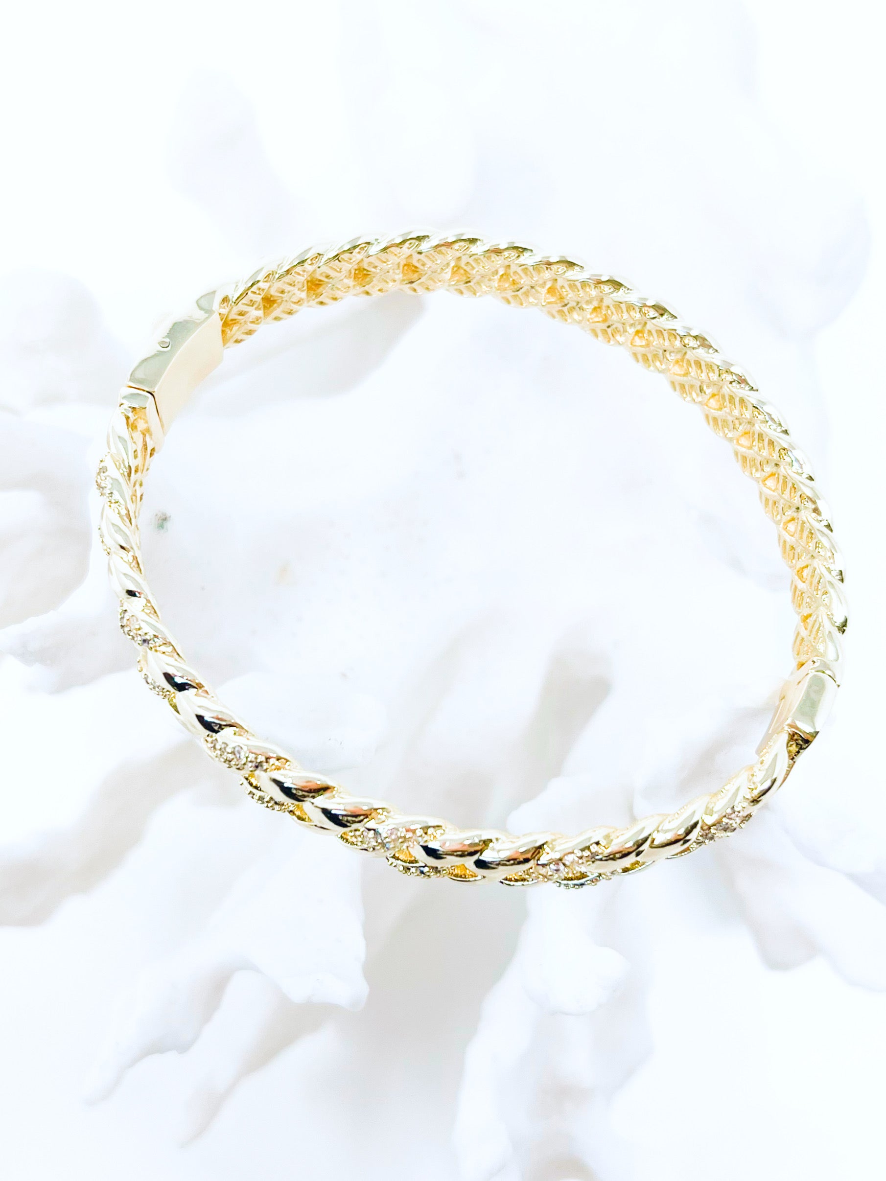 Curb CZ Hinge Bracelet-230 Jewelry-Italian Ice-Coastal Bloom Boutique, find the trendiest versions of the popular styles and looks Located in Indialantic, FL