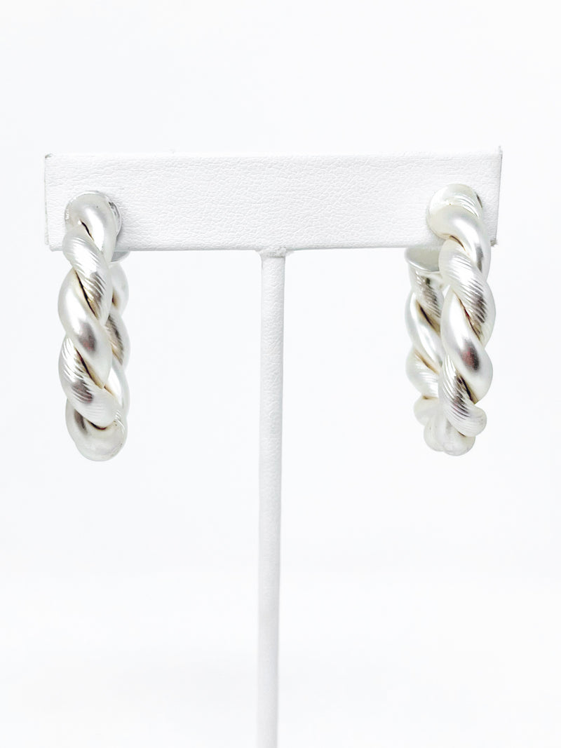 Twisted Rope Hoop Earrings - Medium-230 Jewelry-Golden Stella-Coastal Bloom Boutique, find the trendiest versions of the popular styles and looks Located in Indialantic, FL