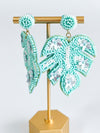Tropical Forest Leaf Earrings - Turquoise-230 Jewelry-Golden Stella-Coastal Bloom Boutique, find the trendiest versions of the popular styles and looks Located in Indialantic, FL