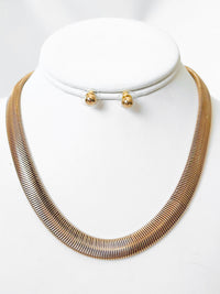 Omega Necklace Set - Gold-230 Jewelry-Golden Stella-Coastal Bloom Boutique, find the trendiest versions of the popular styles and looks Located in Indialantic, FL