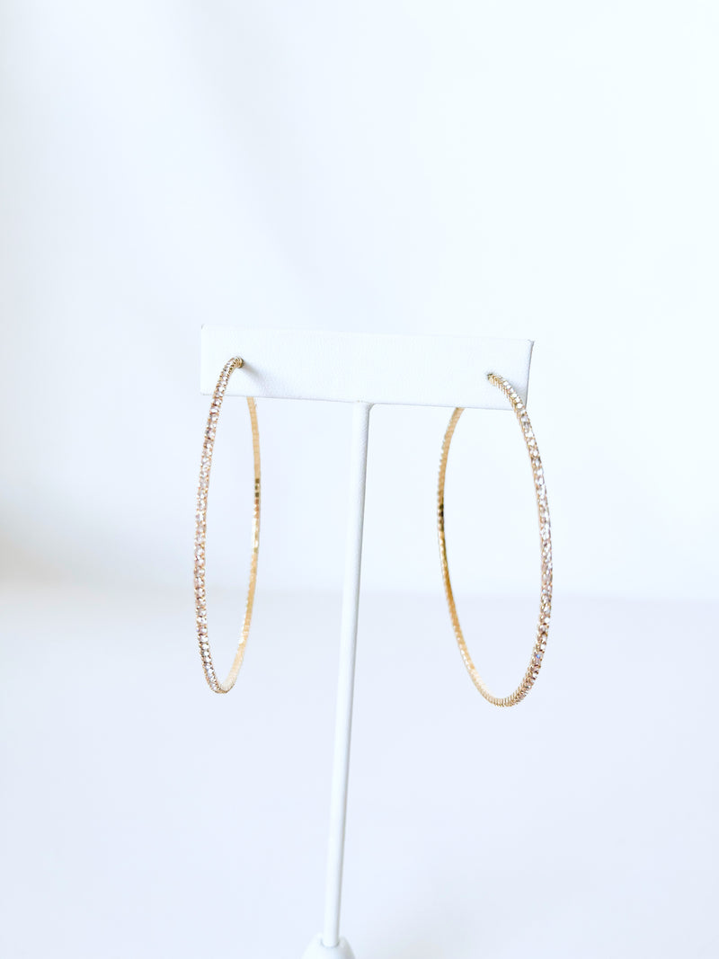 CZ Hoops-230 Jewelry-Golden Stella-Coastal Bloom Boutique, find the trendiest versions of the popular styles and looks Located in Indialantic, FL