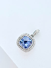 Sterling Silver Tanzanite Cushion Pendant-230 Jewelry-Oriental Treasure-Coastal Bloom Boutique, find the trendiest versions of the popular styles and looks Located in Indialantic, FL
