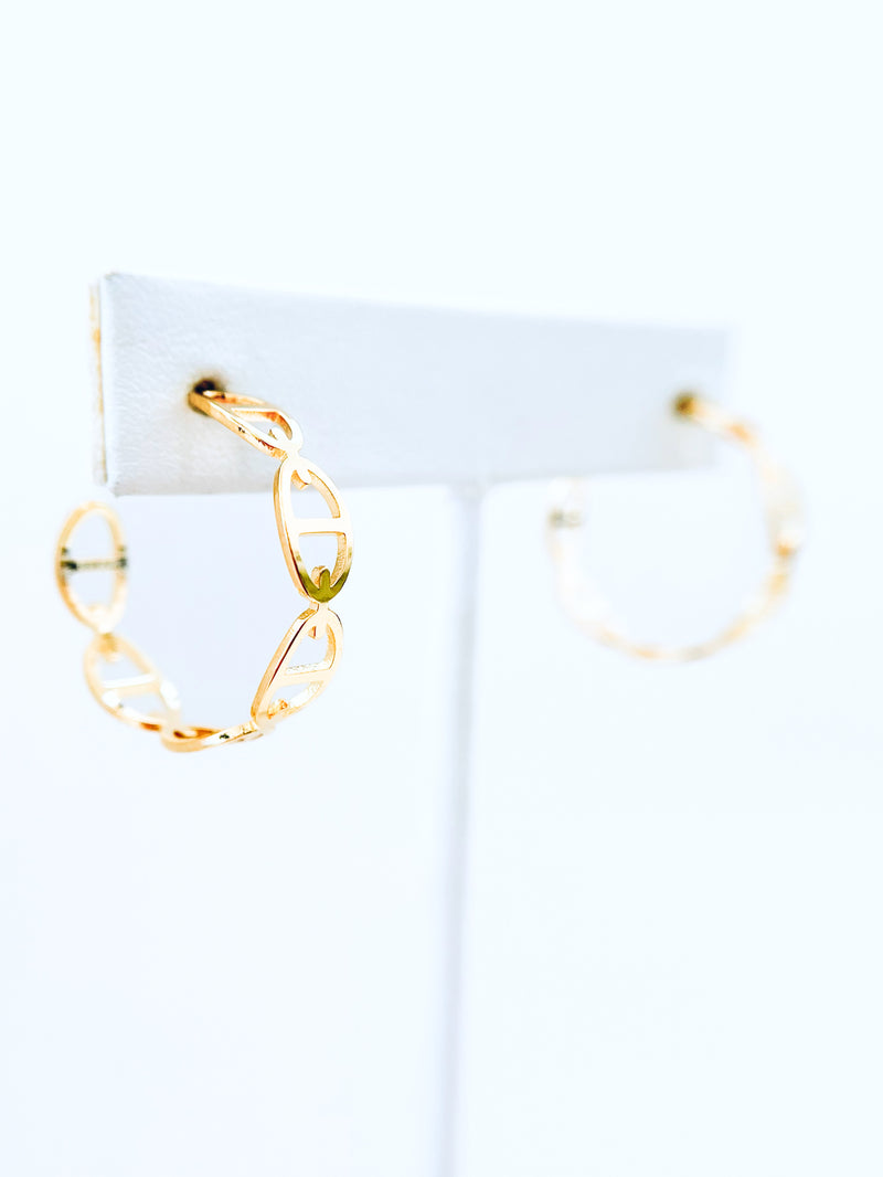 Unique Frame Hoop Earrings-230 Jewelry-Bag Boutique-Coastal Bloom Boutique, find the trendiest versions of the popular styles and looks Located in Indialantic, FL