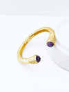 Gold Chunky Elegant Bracelet - Amethyst-230 Jewelry-GS JEWELRY-Coastal Bloom Boutique, find the trendiest versions of the popular styles and looks Located in Indialantic, FL