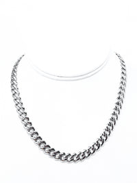 Curved Cuban CZ Necklace - Micropave Flat Clasp 9mm-230 Jewelry-NYC-Coastal Bloom Boutique, find the trendiest versions of the popular styles and looks Located in Indialantic, FL