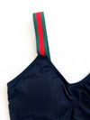 Strap Situation Bra - Black W Green & Red-220 Intimates-Strap-its-Coastal Bloom Boutique, find the trendiest versions of the popular styles and looks Located in Indialantic, FL