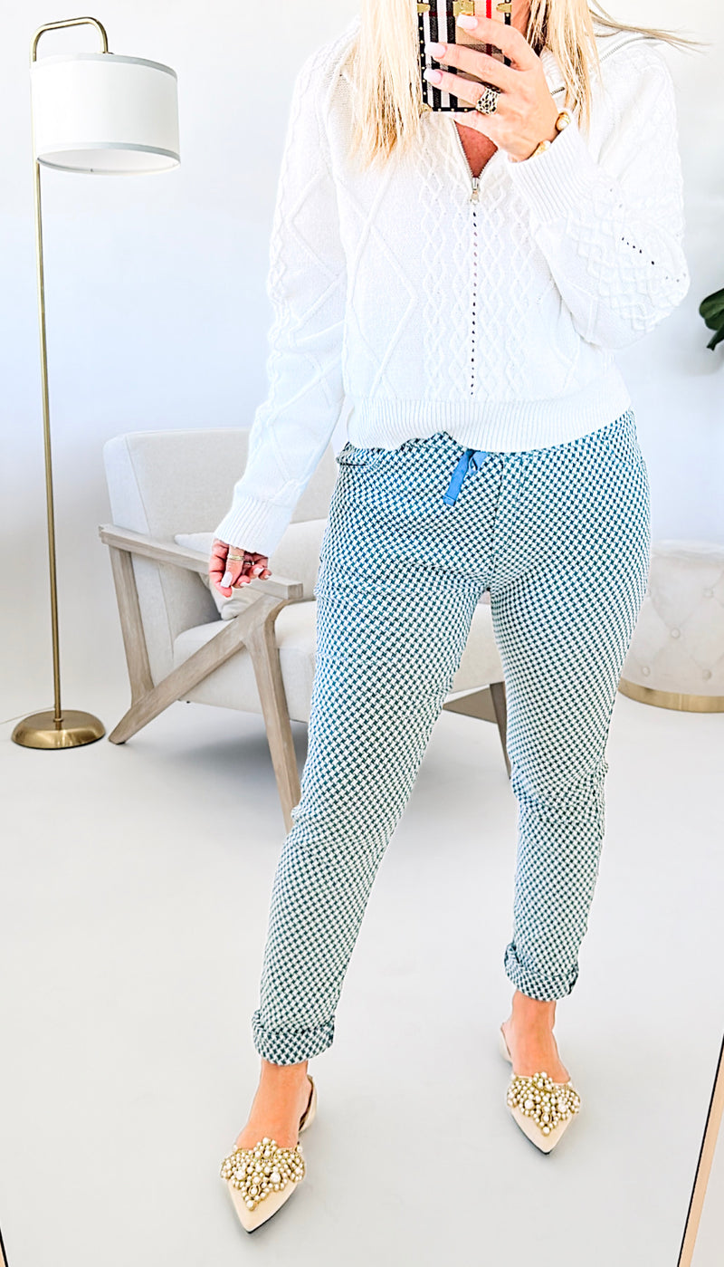 Boardwalk Italian Joggers - Steel Blue-180 Joggers-Yolly-Coastal Bloom Boutique, find the trendiest versions of the popular styles and looks Located in Indialantic, FL