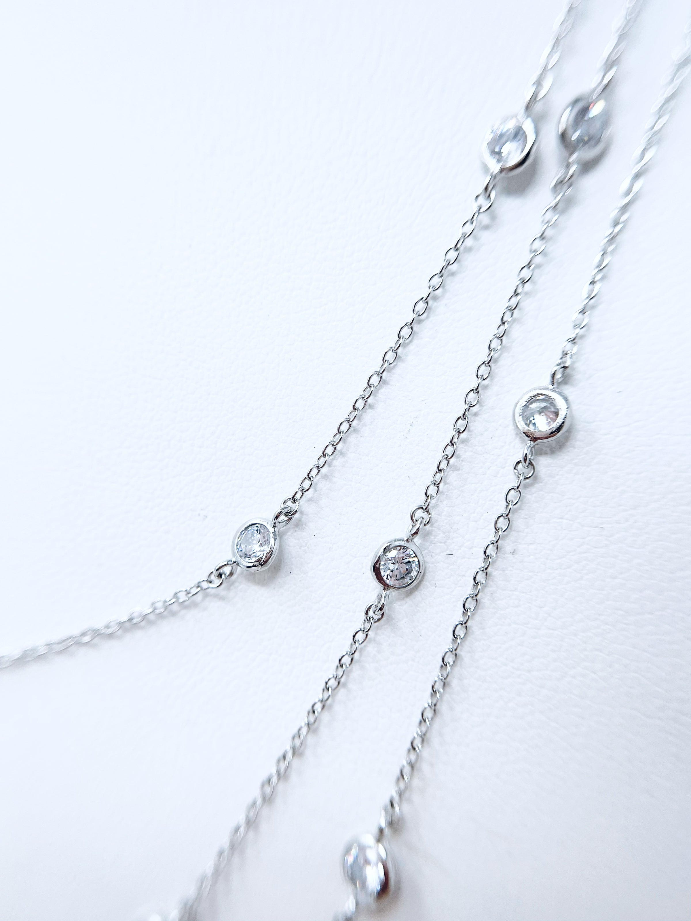 PRE ORDER-Sterling Silver CZ By The Yard Necklace-230 Jewelry-NYC-Coastal Bloom Boutique, find the trendiest versions of the popular styles and looks Located in Indialantic, FL