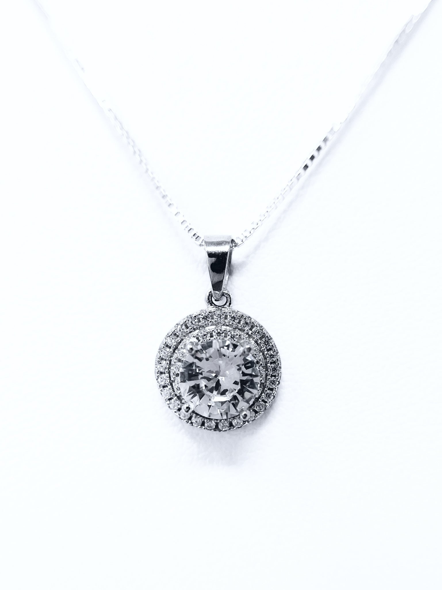 CZ Round Halo Set-230 Jewelry-Radium-Coastal Bloom Boutique, find the trendiest versions of the popular styles and looks Located in Indialantic, FL