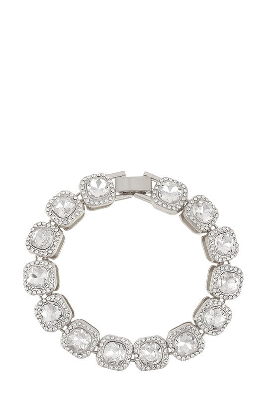 CZ Mega Halo Bracelet-230 Jewelry-ICCO ACCESSORIES-Coastal Bloom Boutique, find the trendiest versions of the popular styles and looks Located in Indialantic, FL