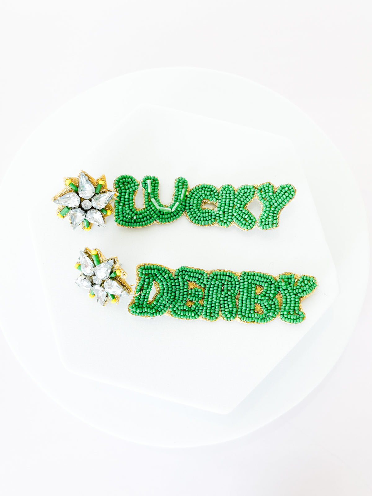 Lucky Derby Earrings - Green-230 Jewelry-Golden Stella-Coastal Bloom Boutique, find the trendiest versions of the popular styles and looks Located in Indialantic, FL