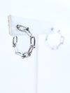 Saddle Link Hoop Earrings-230 Jewelry-NYC-Coastal Bloom Boutique, find the trendiest versions of the popular styles and looks Located in Indialantic, FL