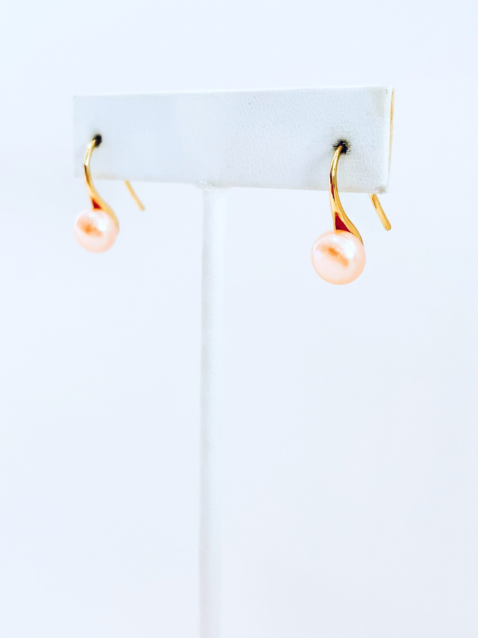 Cultured Pearl Decor Earrings - Cream Pink-230 Jewelry-Darling-Coastal Bloom Boutique, find the trendiest versions of the popular styles and looks Located in Indialantic, FL