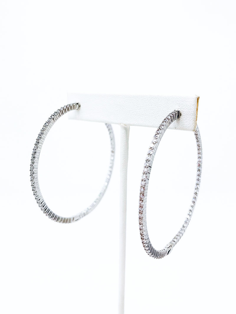 Clear 2.25" Thin Eternity Double Vision Hoop Earrings-230 Jewelry-NYC-Coastal Bloom Boutique, find the trendiest versions of the popular styles and looks Located in Indialantic, FL